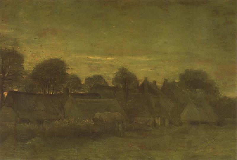 Vincent Van Gogh Village at Sunset (nn04) China oil painting art